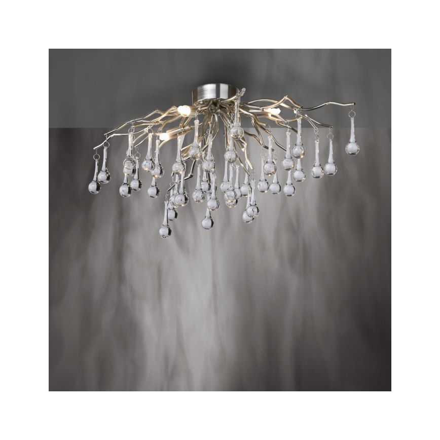 Paul Neuhaus 8090-55 - Plafonnier ICICLE 4xG9/40W/230V 30x60 cm chrome brillant