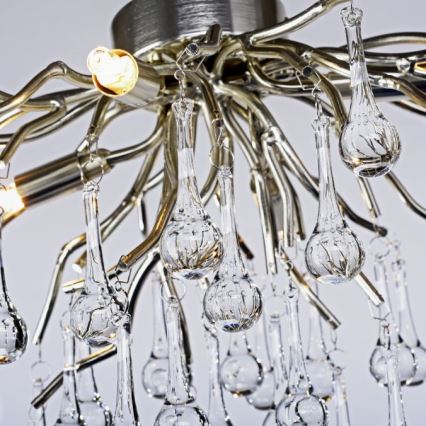 Paul Neuhaus 8090-55 - Plafonnier ICICLE 4xG9/40W/230V 30x60 cm chrome brillant