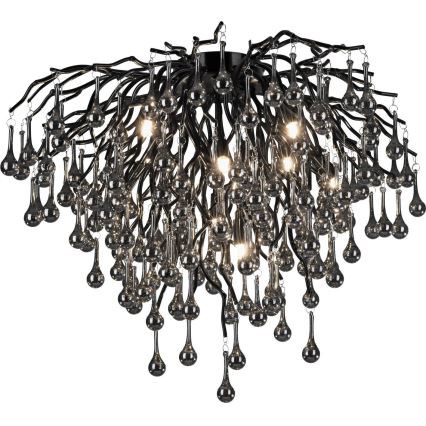 Paul Neuhaus 8091-18 - Aufgesetzte Deckenleuchte ICICLE 9xG9/40W/230V Ø 50 cm schwarz