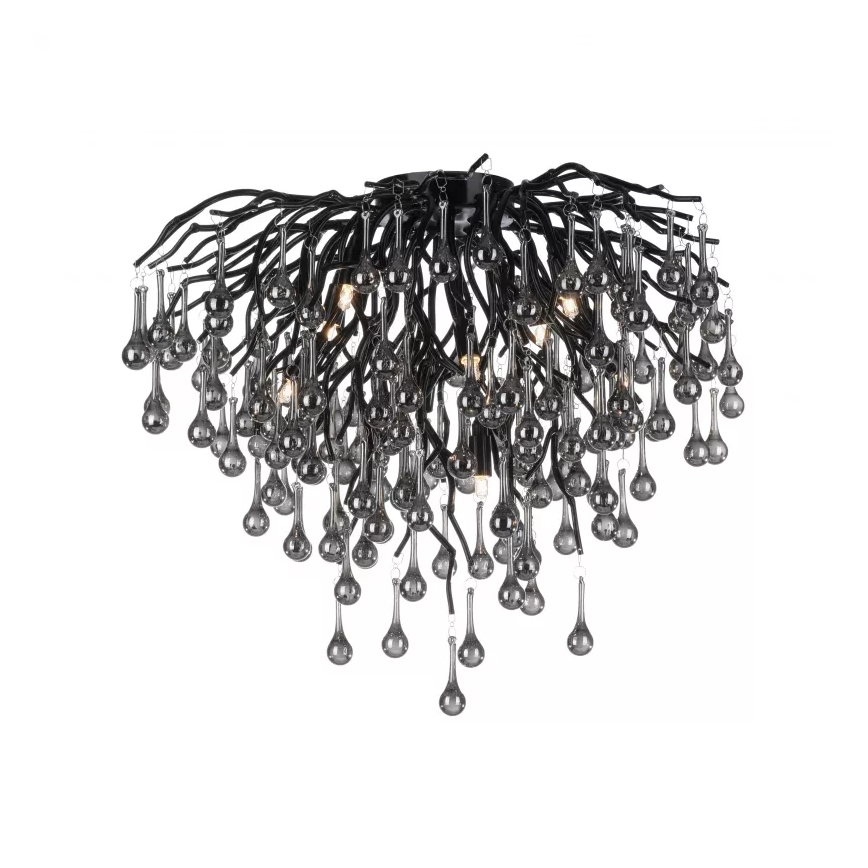 Paul Neuhaus 8091-18 - Aufgesetzte Deckenleuchte ICICLE 9xG9/40W/230V Ø 50 cm schwarz