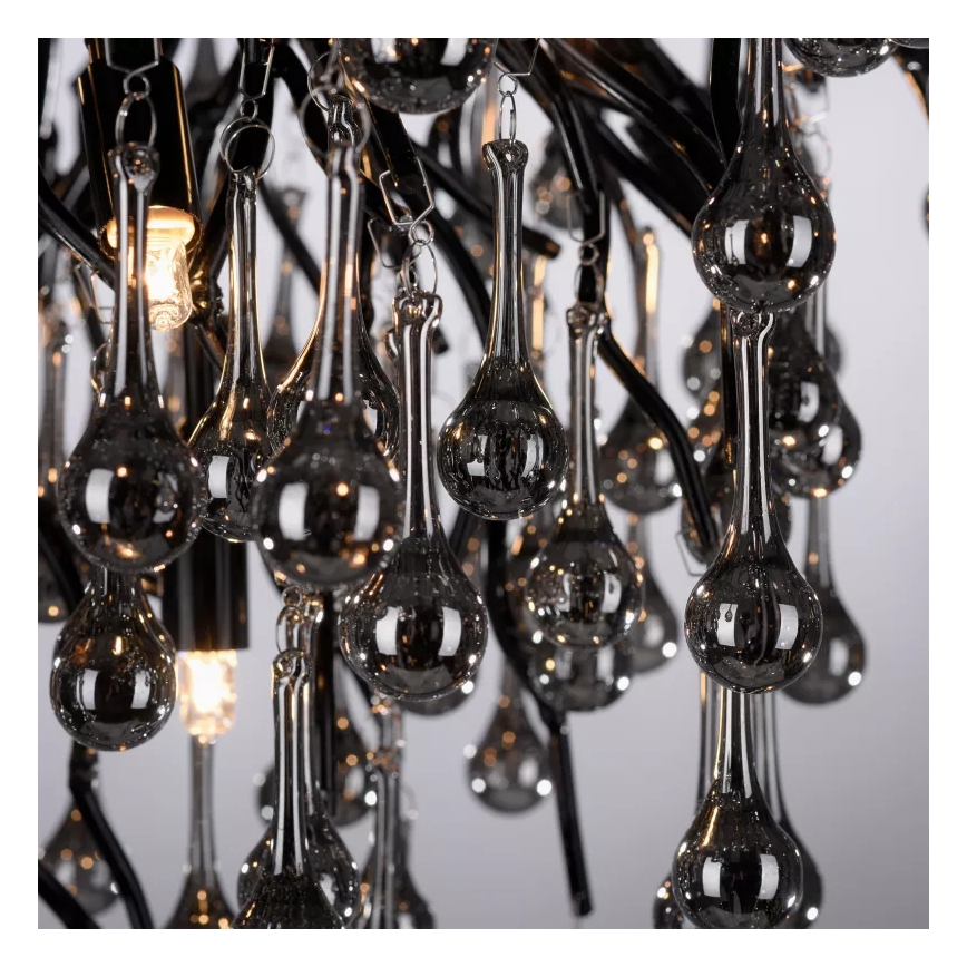 Paul Neuhaus 8091-18 - Lustre plafonnier ICICLE 9xG9/40W/230V Ø 50 cm noir