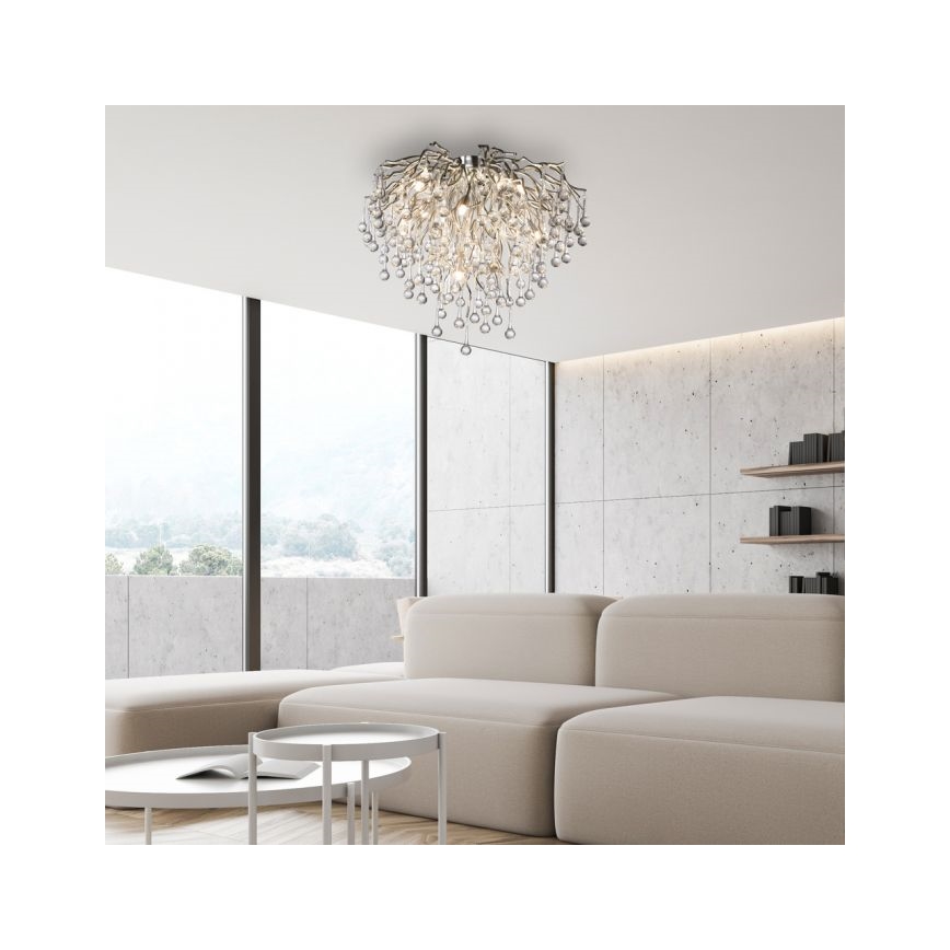 Paul Neuhaus 8091-55 - Lampadario a plafone ICICLE 9xG9/40W/230V