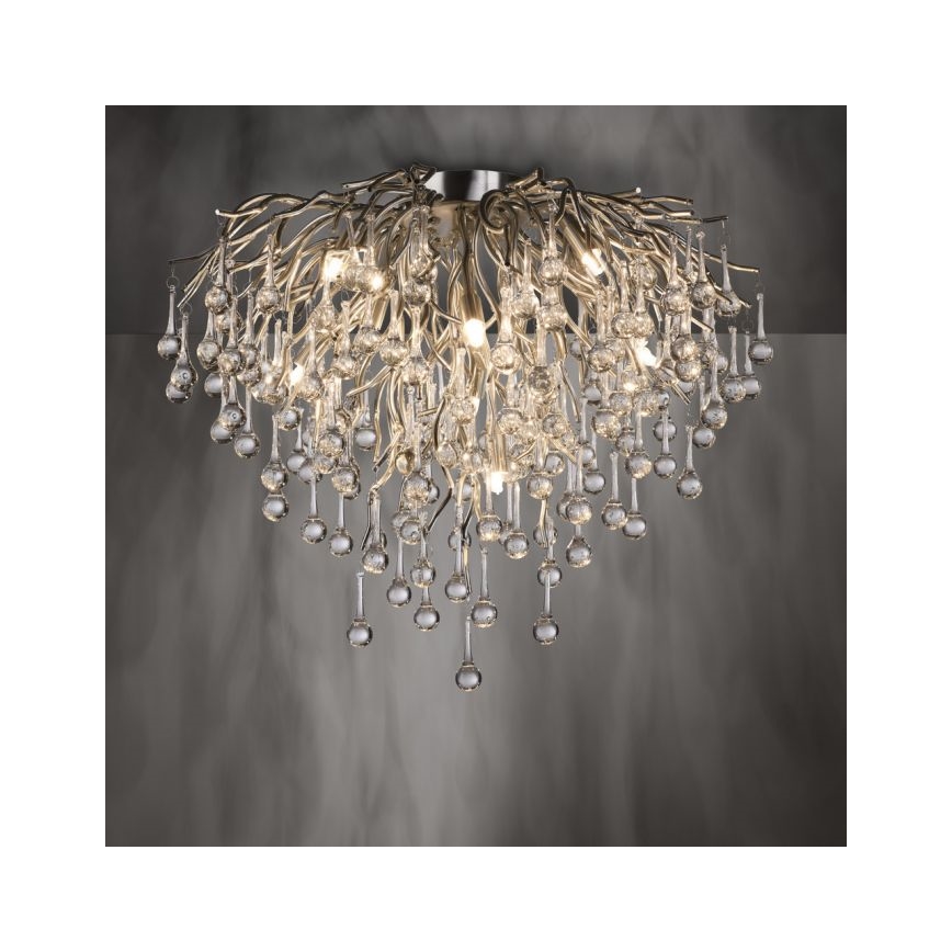 Paul Neuhaus 8091-55 - Lampadario a plafone ICICLE 9xG9/40W/230V