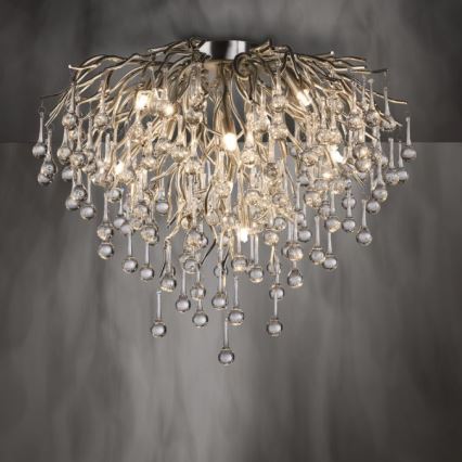 Paul Neuhaus 8091-55 - Plafonnier ICICLE 9xG9/40W/230V d. 50 cm chrome brillant