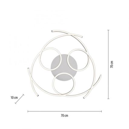 Paul Neuhaus 8165-55 - Plafonnier dimmable LED DANILO 3xLED/12W/230V