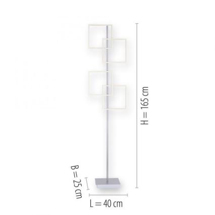 Paul Neuhaus 817-55 - Lampadaire LED à intensité variable INIGO 4xLED/8W/230V + télécommande