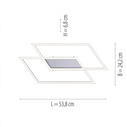 Paul Neuhaus 8192-55 - Plafonnier LED à intensité modulable INIGO 2xLED/12W/230V