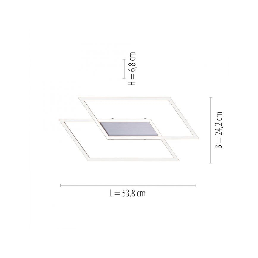 Paul Neuhaus 8192-55 - Plafonnier LED à intensité modulable INIGO 2xLED/12W/230V