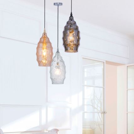 Paul Neuhaus 8267-25 - Lampadario a sospensione con filo SCARLETT 1xE27/60W/230V diametro 19 cm nero