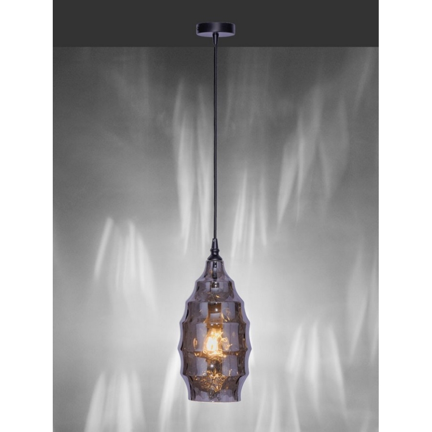 Paul Neuhaus 8267-25 - Lampadario a sospensione con filo SCARLETT 1xE27/60W/230V diametro 19 cm nero
