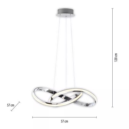 Paul Neuhaus 8291-17 - Suspension filaire à intensité variable MELINDA LED/30W/230V