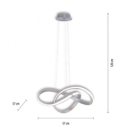 Paul Neuhaus 8291-55 - Suspension filaire à intensité variable MELINDA LED/30W/230V