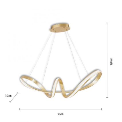 Paul Neuhaus 8292-12 - Lampadario a sospensione con filo LED dimmerabile MELINDA LED/38W/230V