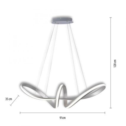 Paul Neuhaus 8292-55 - Lampadario a sospensione con filo LED dimmerabile MELINDA 1xLED/38W/230V