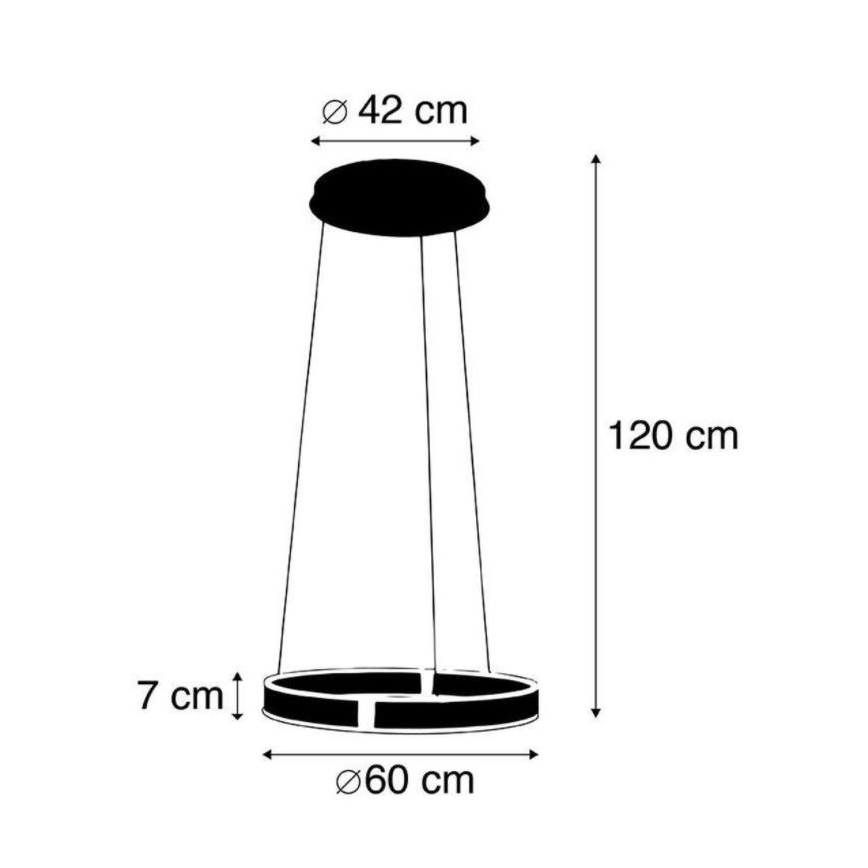 Paul Neuhaus 8361-55 - Suspension filaire LED à intensité variable avec capteur ARINA LED/27W/230V