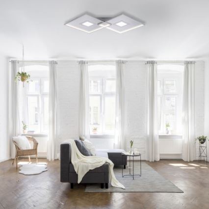 Paul Neuhaus 8378-55 - Dimmbare LED-Deckenleuchte AMARA LED/45W/230V glänzendes Chrom + Fernbedienung