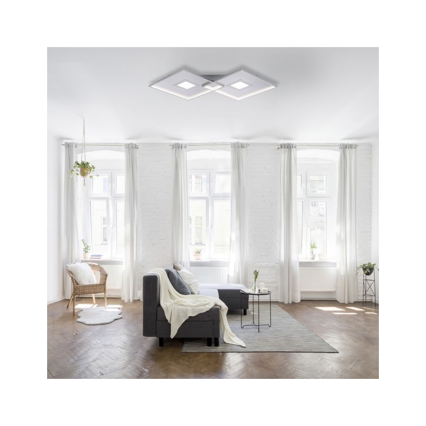 Paul Neuhaus 8378-55 - Dimmbare LED-Deckenleuchte AMARA LED/45W/230V glänzendes Chrom + Fernbedienung