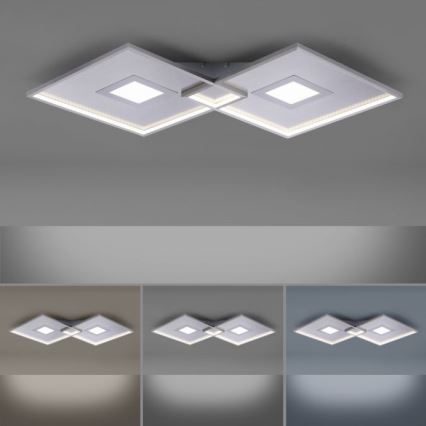 Paul Neuhaus 8378-55 - Plafonnier à intensité variable AMARA LED/45W/230V chrome brillant + télécommande