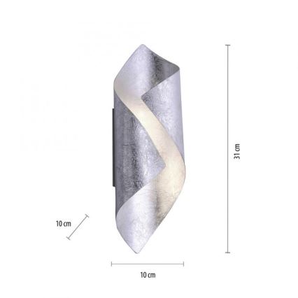Paul Neuhaus 9030-21 - Applique murale NEVIS LED/6W/230V argentée