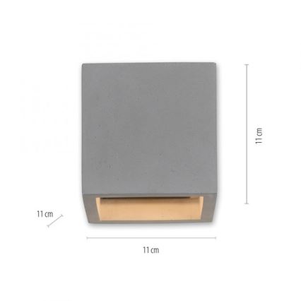 Paul Neuhaus 9069-22 - Applique murale ETON 1xG9/25W/230V béton
