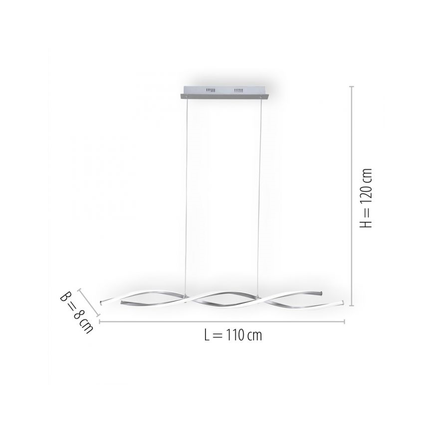 Paul Neuhaus 9142-55 - Suspension filaire à intensité variable POLINA 2xLED/10,2W/230V