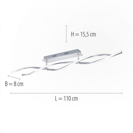 Paul Neuhaus 9143-55 - Lampadario LED dimmerabile da superficie POLINA 2xLED/10,2W/230V