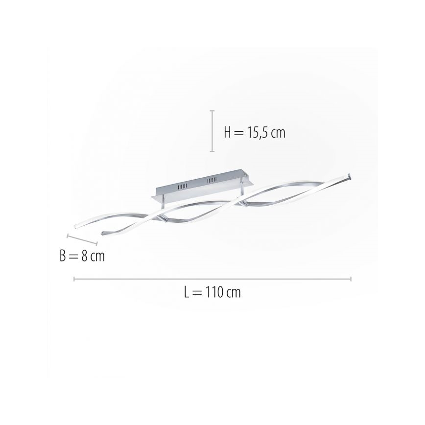 Paul Neuhaus 9143-55 - Lampadario LED dimmerabile da superficie POLINA 2xLED/10,2W/230V
