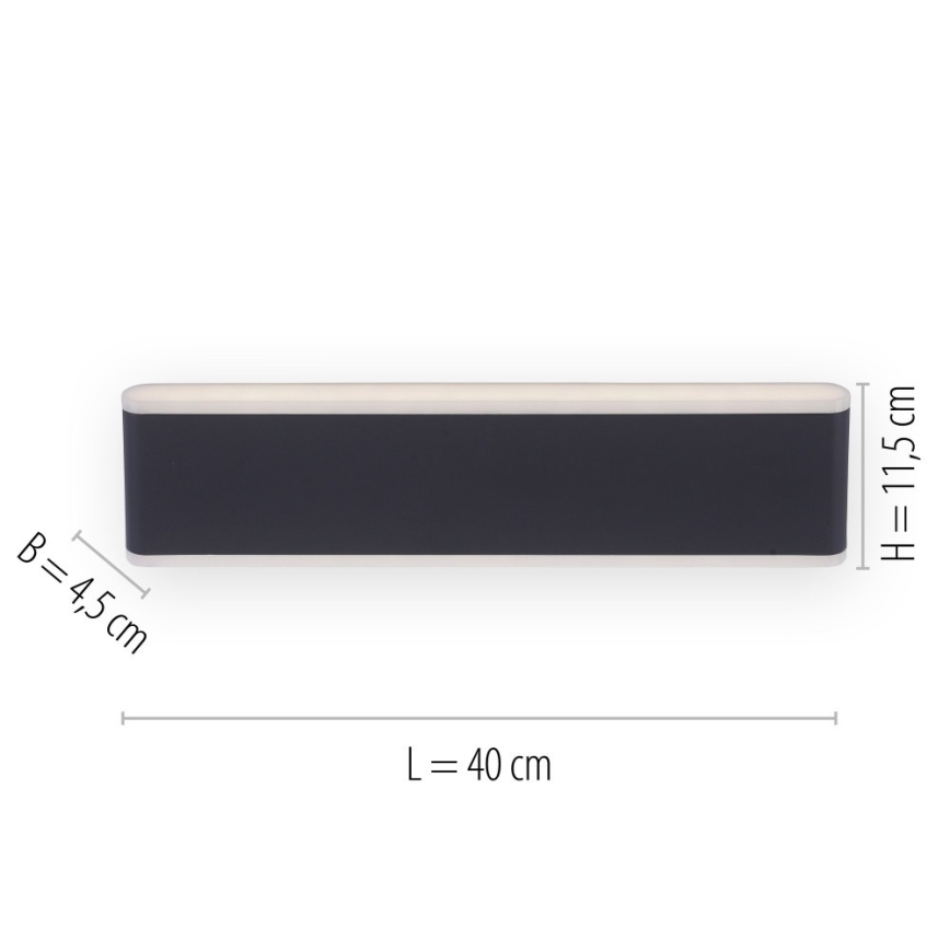 Paul Neuhaus 9484-13 - Applique murale à intensité variable d'extérieur ELSA 2xLED/9W/230V IP65