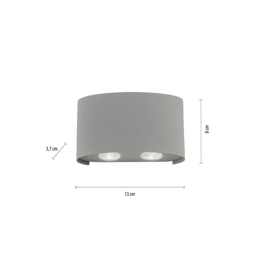 Paul Neuhaus 9487-21 - Applique murale d'extérieur CARLO 4xLED/0,8W/230V IP54