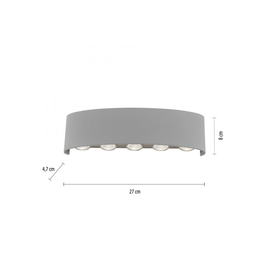 Paul Neuhaus 9489-21- Applique murale d'extérieur CARLO 10xLED/0,8W/230V IP54