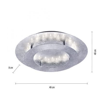 Paul Neuhaus 9620-21 -  Plafoniera LED NEVIS LED/18W/230V argento
