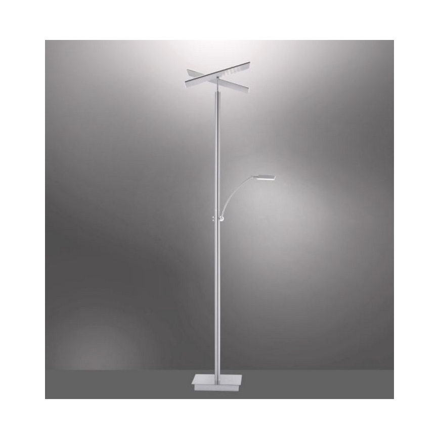 Paul Neuhaus 687-55 - Lampada LED da terra dimmerabile ARTUR 2xLED/27W+1xLED/6W/230V