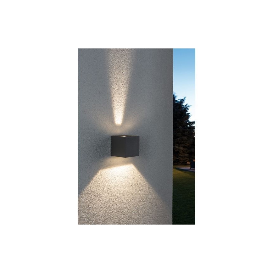 Paulmann 18000 - 2xLED/3W IP65 Außenwandleuchte CYBO 230V grau