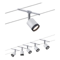 Paulmann 3981 - KIT complet TUBE, système de suspension par câble 230 V, 5× LED de 4 W, chrome mat/noir
