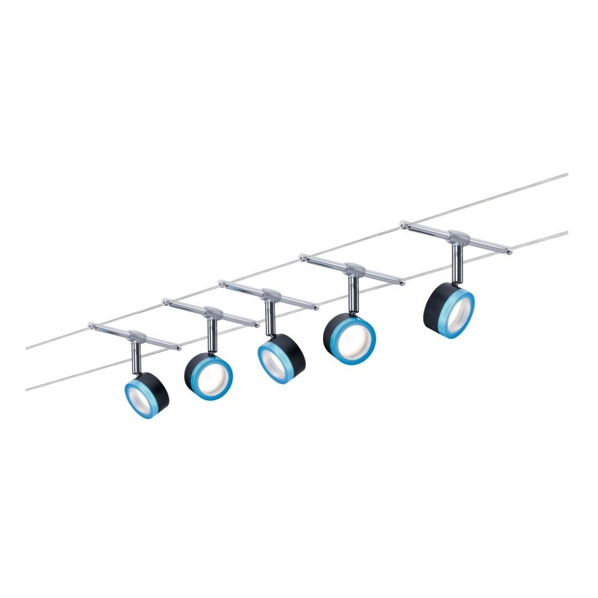 Paulmann 3982 - SET 5xLED/4W Strahler für ein Seilsystem TIP 230V