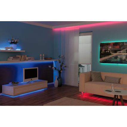 Paulmann 3989 - Dimmbarer LED-RGBW-Streifen TIP, 19 W, 10 m, 230 V + Fernbedienung