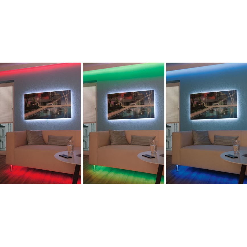 Paulmann 3989 - Ruban LED RGBW/19W dimmable TIP 10 m 230V + télécommande