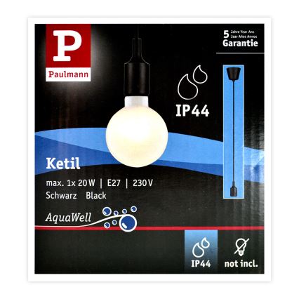 Paulmann 50346 - Câble d'alimentation NEORDIC 1xE27/20W/230V IP44