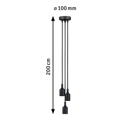 Paulmann 50382 - 3xE27/60W Cavo di alimentazione KETIL 230V