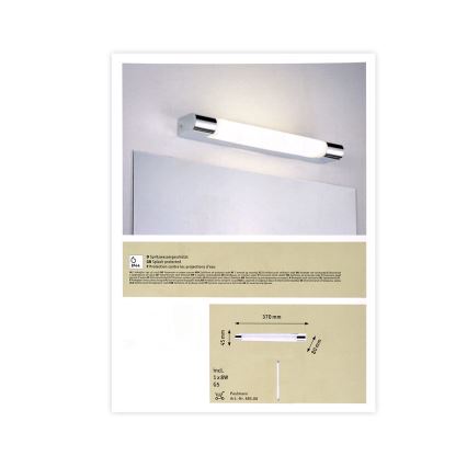 Paulmann 70360 - 1xG5/8W IP44 Illuminazione dello specchio da bagno MIZAR 230V