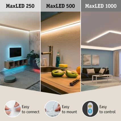 Paulmann 70623 - LED/10W IP44 Ruban de salle de bain à intensité variable MAXLED 1,5 m 2700-6500K 230V + télécommande
