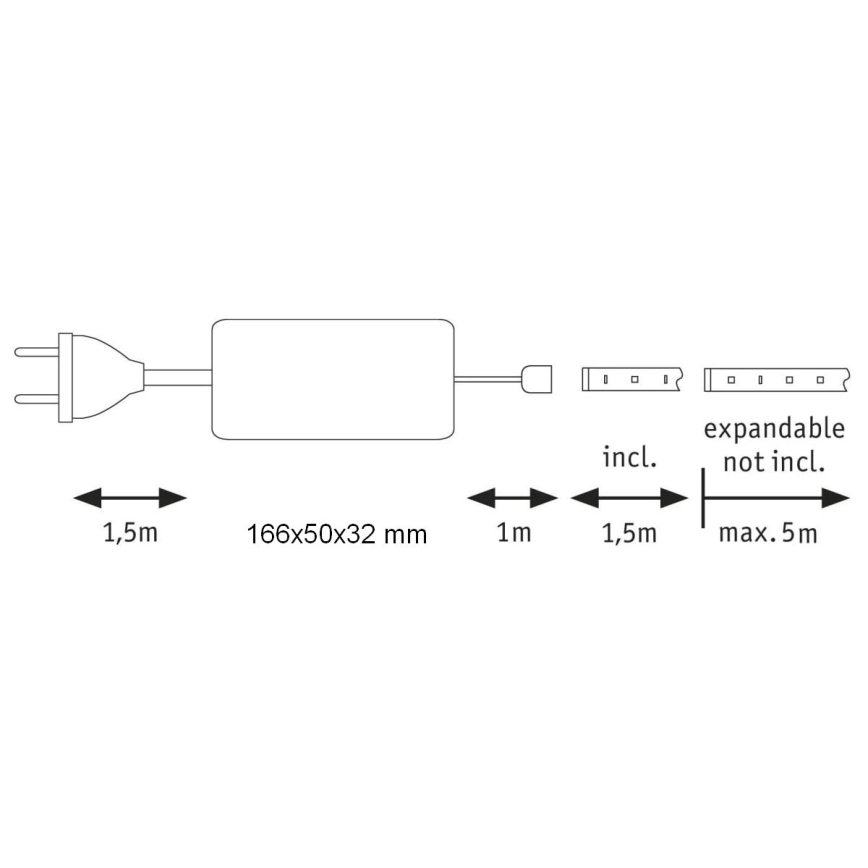 Paulmann 70672 - LED/18W IP44 Dimmbare Badezimmerleiste MAXLED 1,5 m 2700K 230V