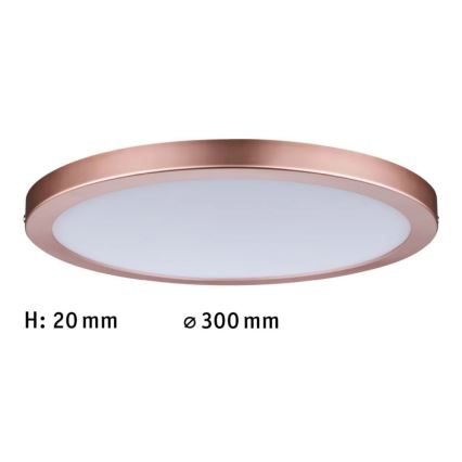 Paulmann 70872 - LED/22W Pannello dimmerabile ATRIA 230V 2700K diametro 30 cm Oro rosa
