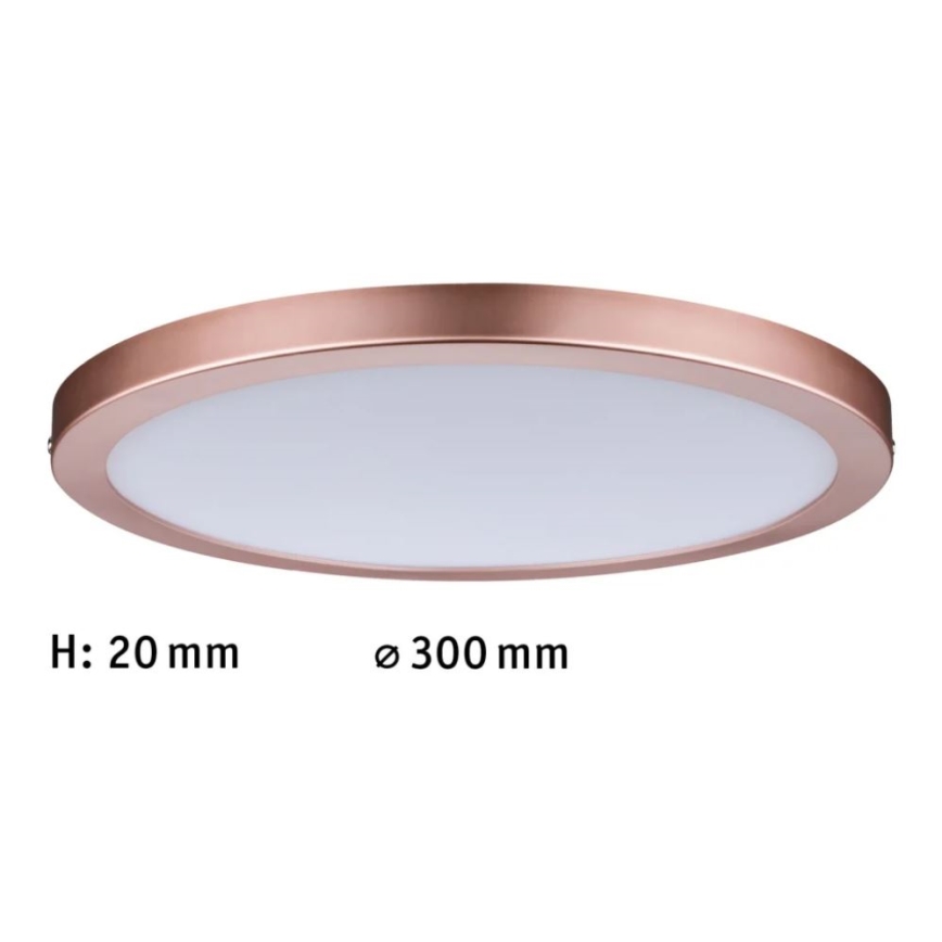 Paulmann 70872 - LED/22W Pannello dimmerabile ATRIA 230V 2700K diametro 30 cm Oro rosa