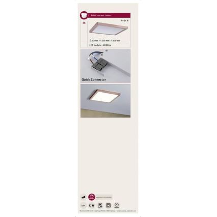 Paulmann 70873 - LED/24W Pannello dimmerabile ATRIA 230V 2700K 30x30 cm Oro rosa
