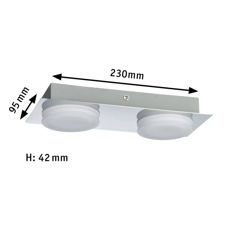 Paulmann 70883 - 2xLED/4,7W IP23 Badezimmer-Wandleuchte DORADUS 230V