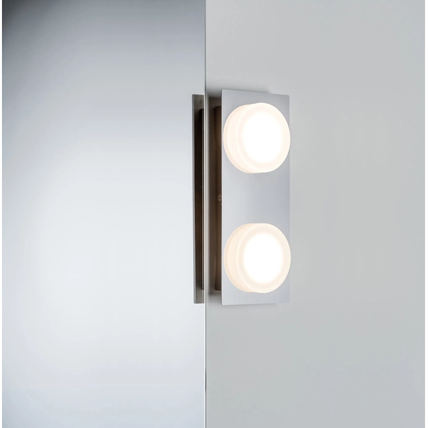 Paulmann 70883 - Applique murale DORADUS 230V pour salle de bains, 2x LED/4,7W, IP23