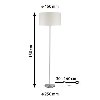 Paulmann 70922 - 1xE27/60W Lampada con piedistallo TESSA 230V