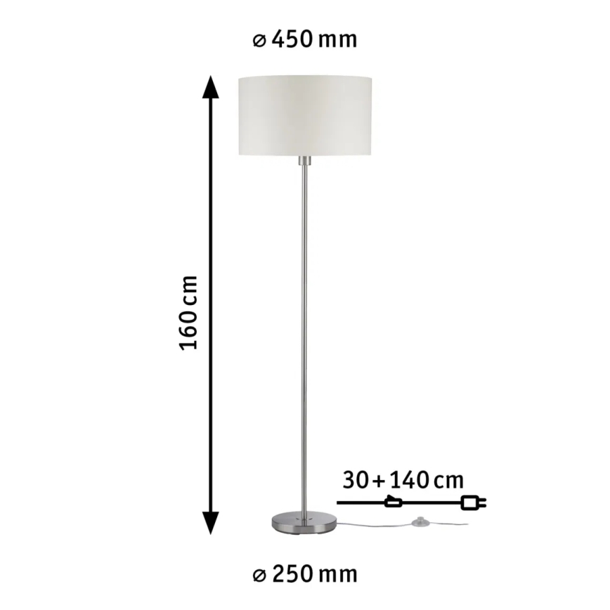 Paulmann 70922 - 1xE27/60W Lampada con piedistallo TESSA 230V