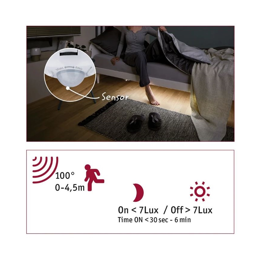 Paulmann 70955 - LED/3W Ruban avec détecteur 1m YOURLED 230V